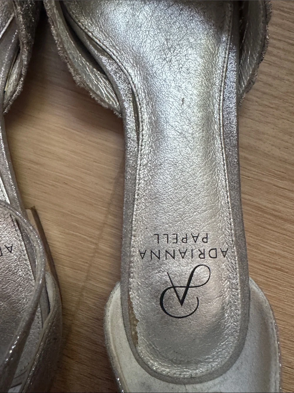 Adrianna Papell Silver Lace Trala Flat